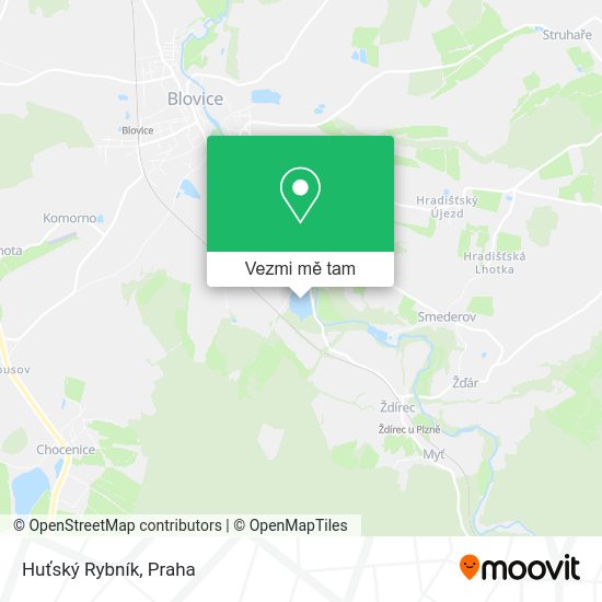 Huťský Rybník mapa