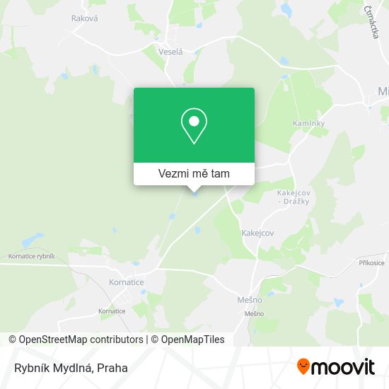 Rybník Mydlná mapa