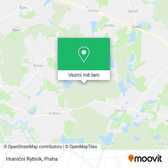 Hraniční Rybník mapa