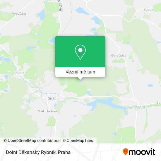 Dolní Děkanský Rybník mapa