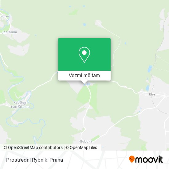 Prostřední Rybník mapa