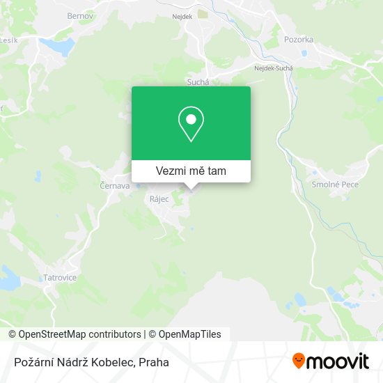 Požární Nádrž Kobelec mapa