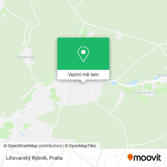 Lihovarský Rybník mapa