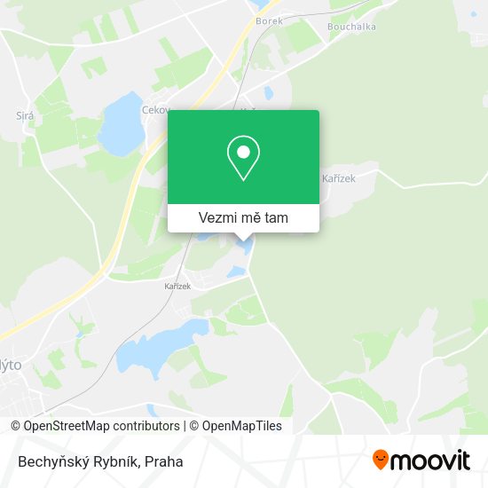 Bechyňský Rybník mapa