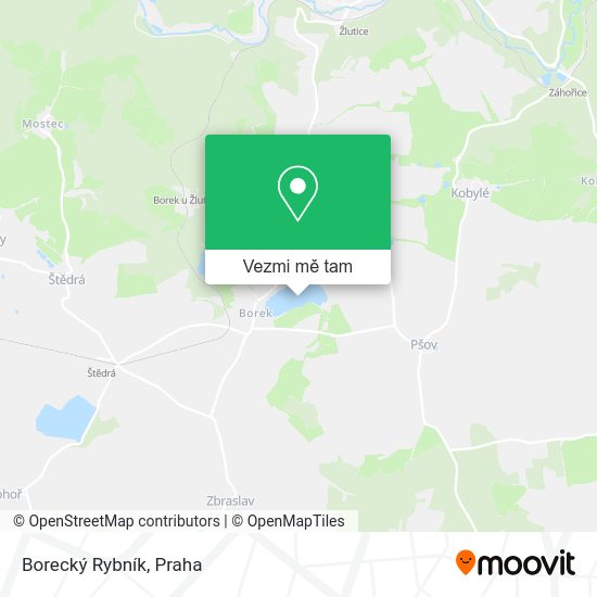 Borecký Rybník mapa