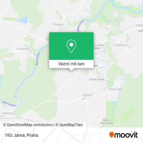 Vlčí Jáma mapa