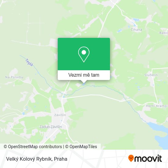 Velký Kolový Rybník mapa