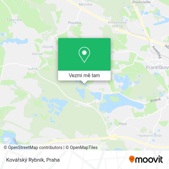 Kovářský Rybník mapa