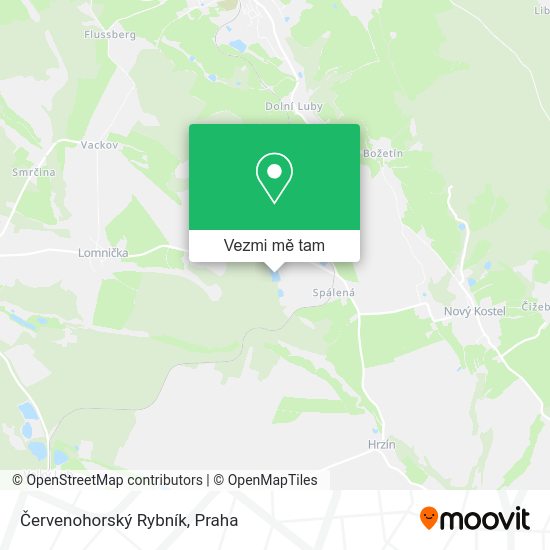 Červenohorský Rybník mapa