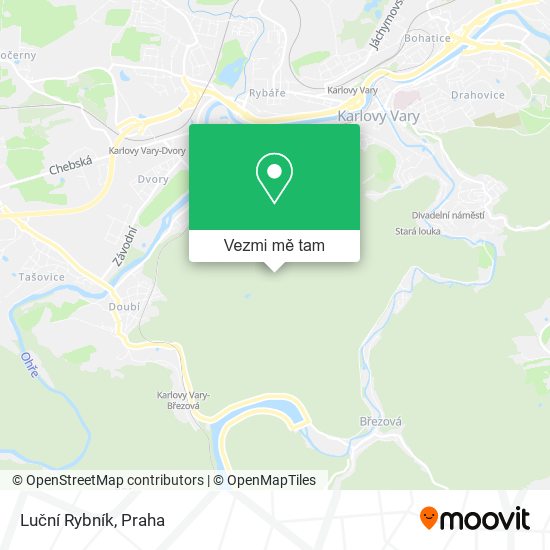 Luční Rybník mapa