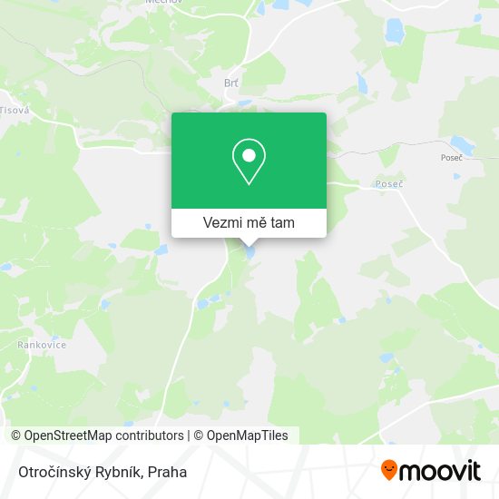 Otročínský Rybník mapa