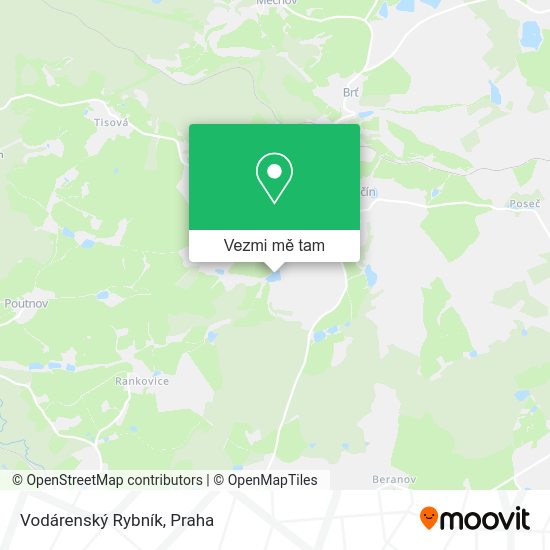 Vodárenský Rybník mapa