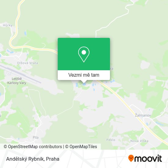 Andělský Rybník mapa