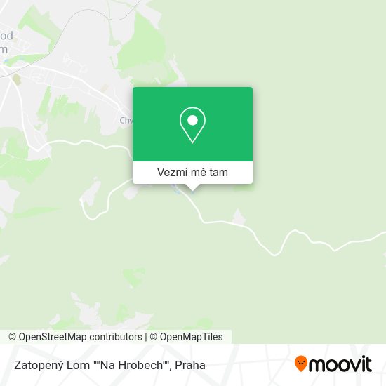 Zatopený Lom ""Na Hrobech"" mapa