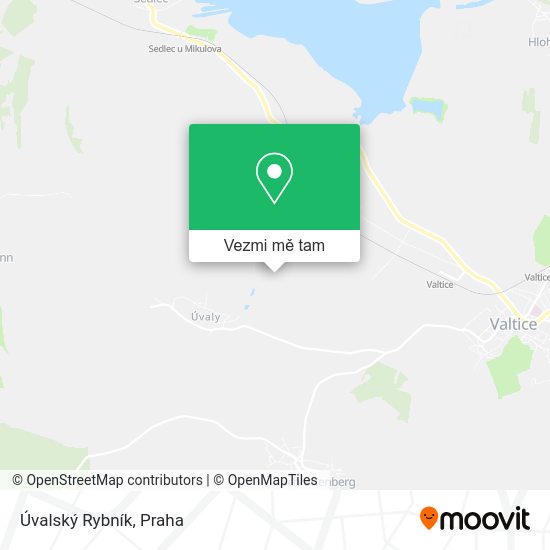 Úvalský Rybník mapa