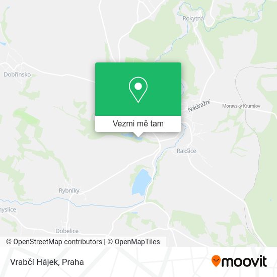 Vrabčí Hájek mapa
