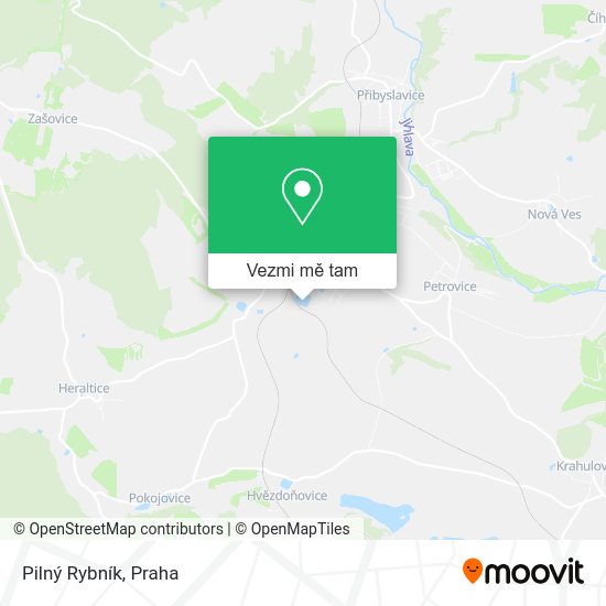 Pilný Rybník mapa