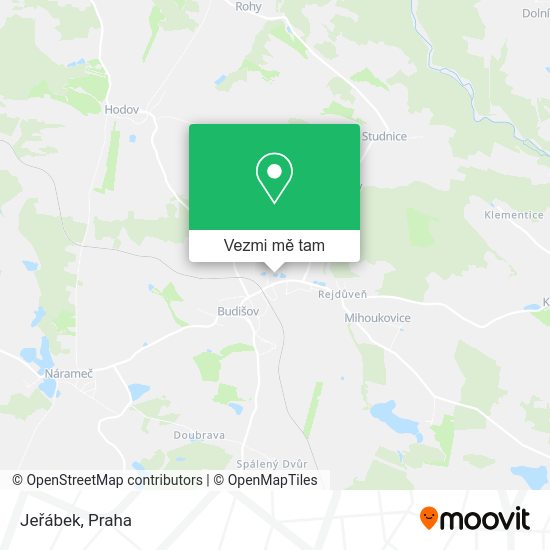 Jeřábek mapa