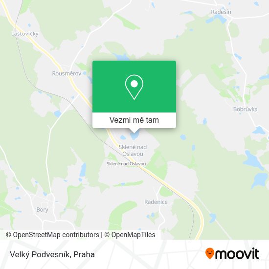 Velký Podvesník mapa