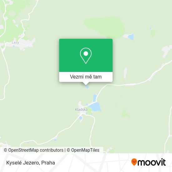 Kyselé Jezero mapa