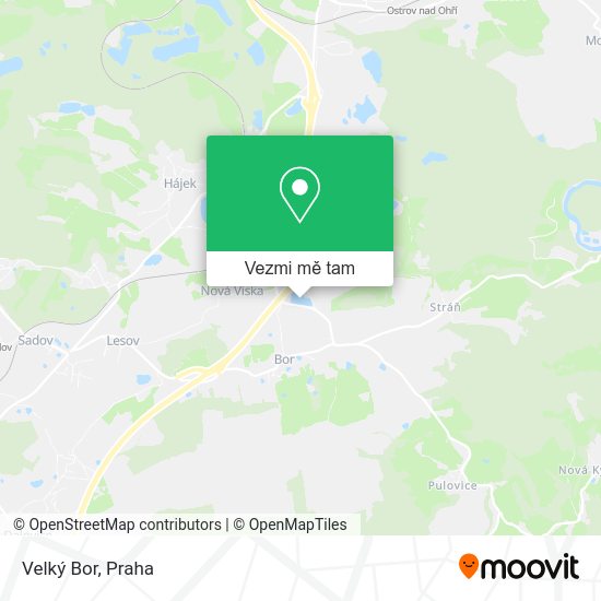 Velký Bor mapa