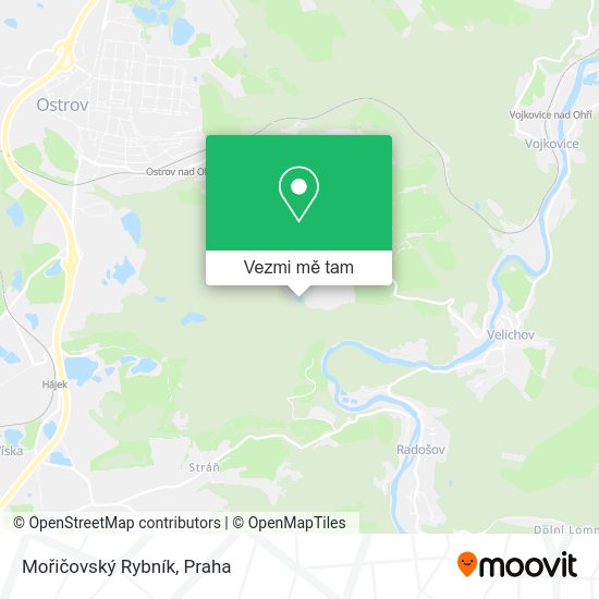 Mořičovský Rybník mapa