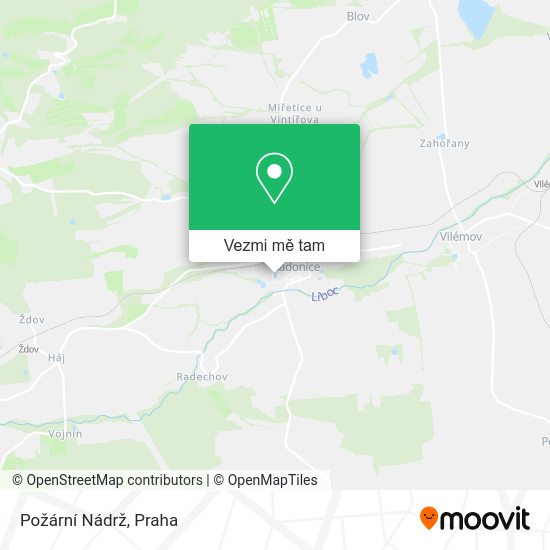 Požární Nádrž mapa