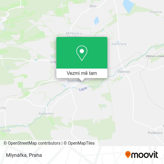 Mlynářka mapa