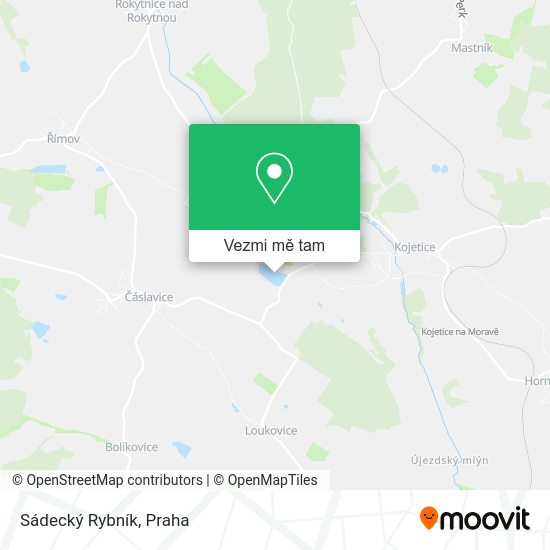 Sádecký Rybník mapa