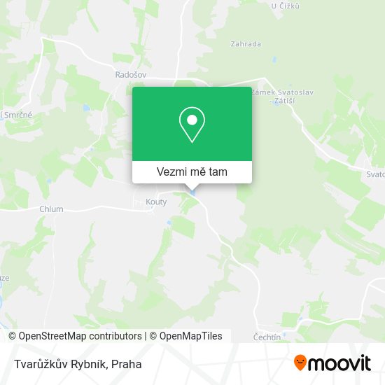 Tvarůžkův Rybník mapa