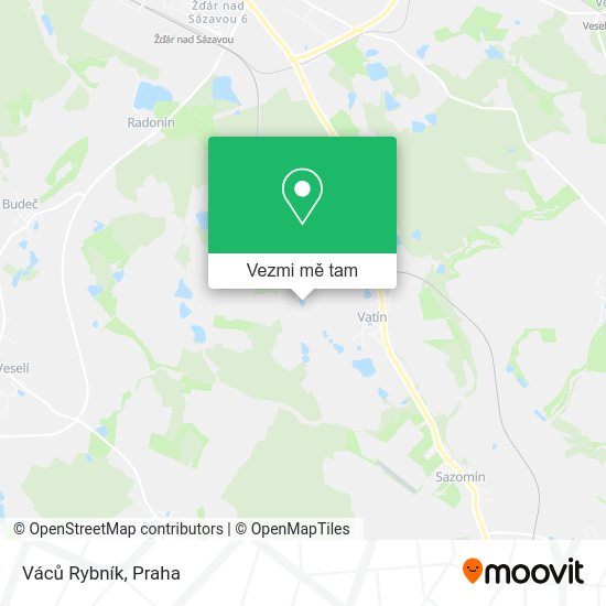 Váců Rybník mapa