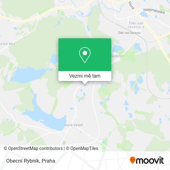 Obecní Rybník mapa