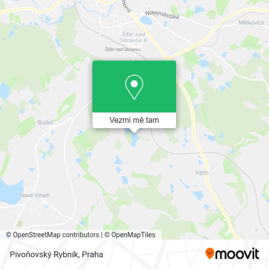 Pivoňovský Rybník mapa