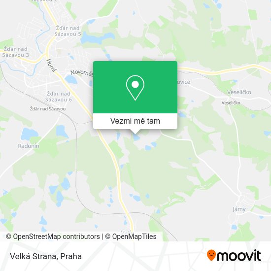 Velká Strana mapa