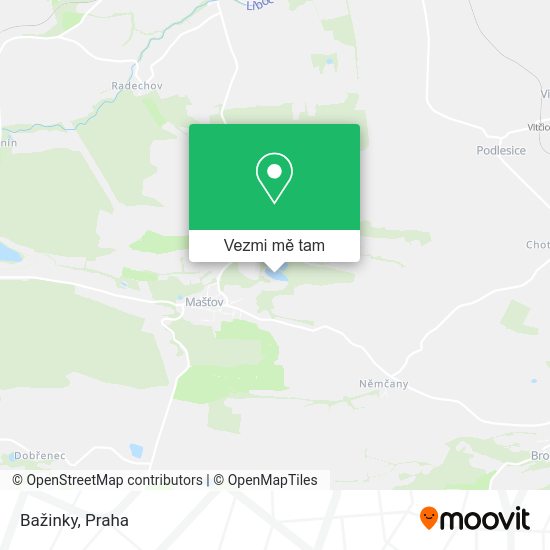 Bažinky mapa
