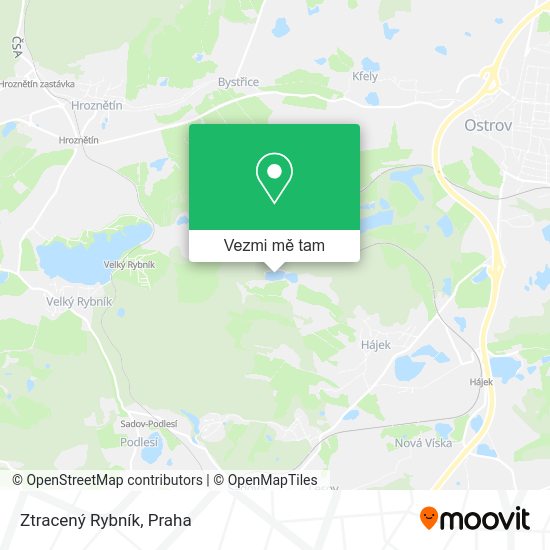 Ztracený Rybník mapa