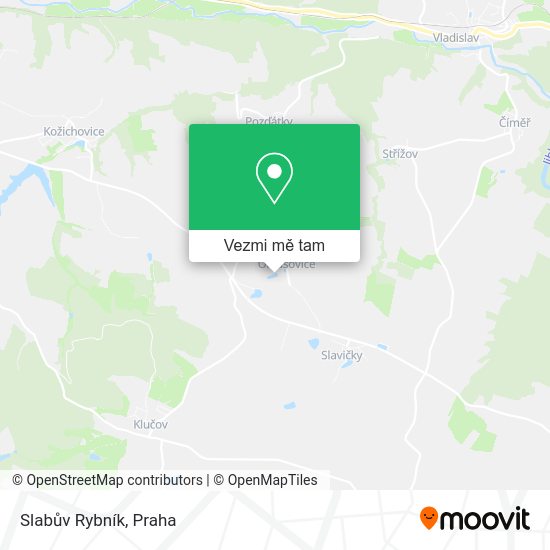 Slabův Rybník mapa