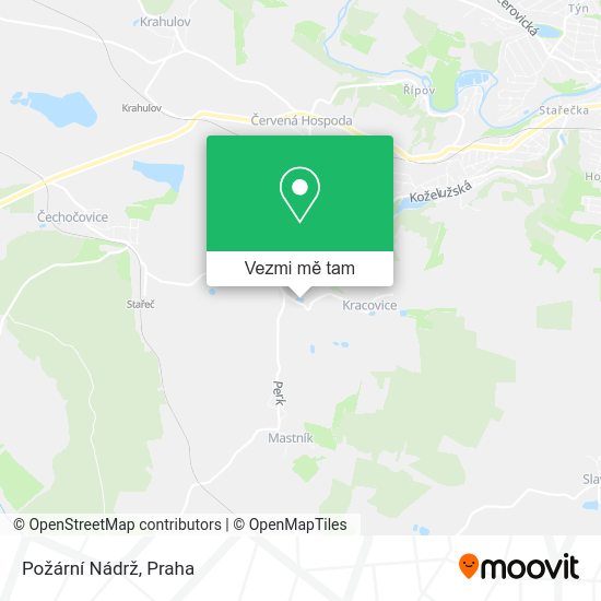 Požární Nádrž mapa