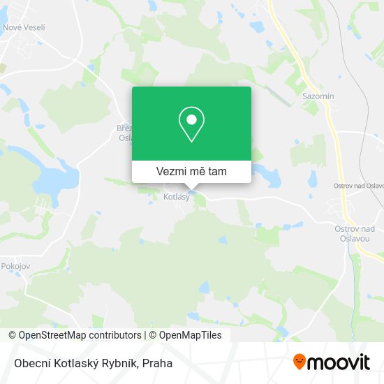 Obecní Kotlaský Rybník mapa