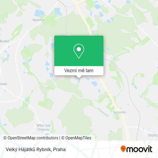 Velký Hájátků Rybník mapa