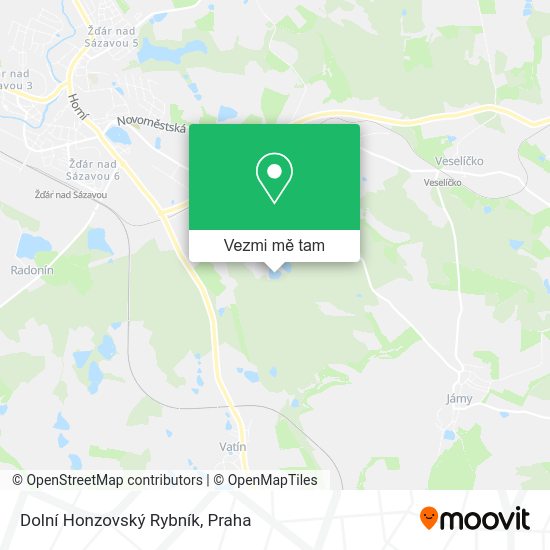 Dolní Honzovský Rybník mapa