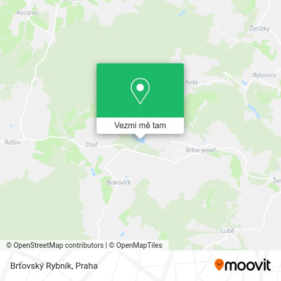 Brťovský Rybník mapa