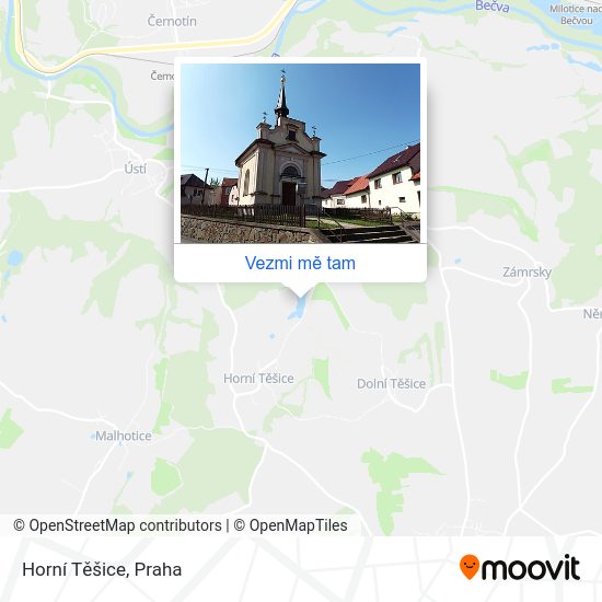 Horní Těšice mapa