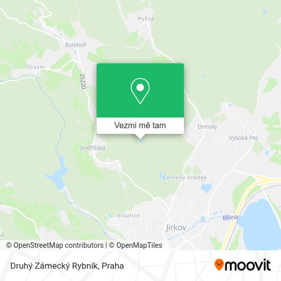 Druhý Zámecký Rybník mapa