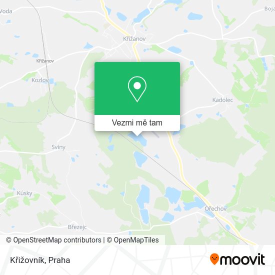Křižovník mapa