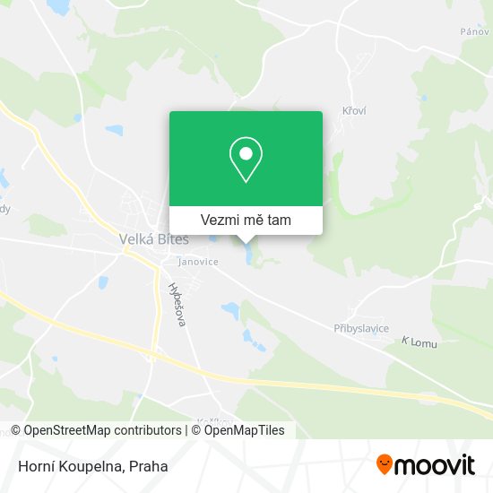 Horní Koupelna mapa