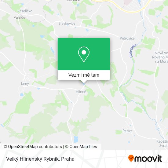 Velký Hlinenský Rybník mapa