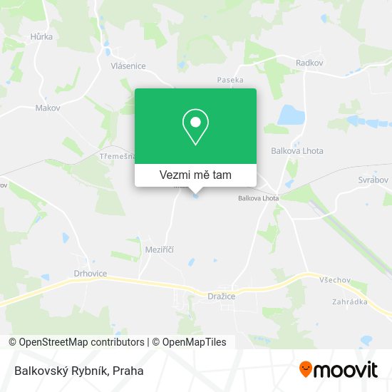 Balkovský Rybník mapa