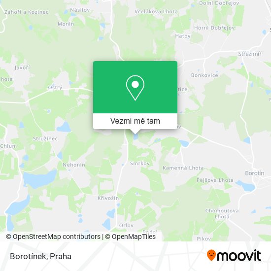 Borotínek mapa
