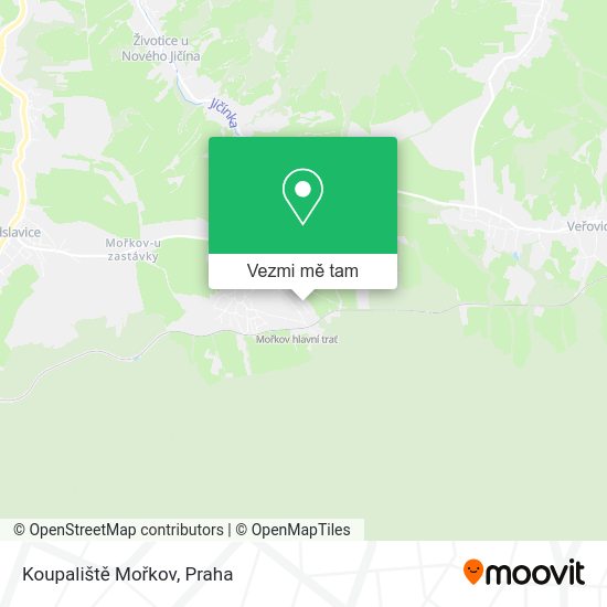 Koupaliště Mořkov mapa